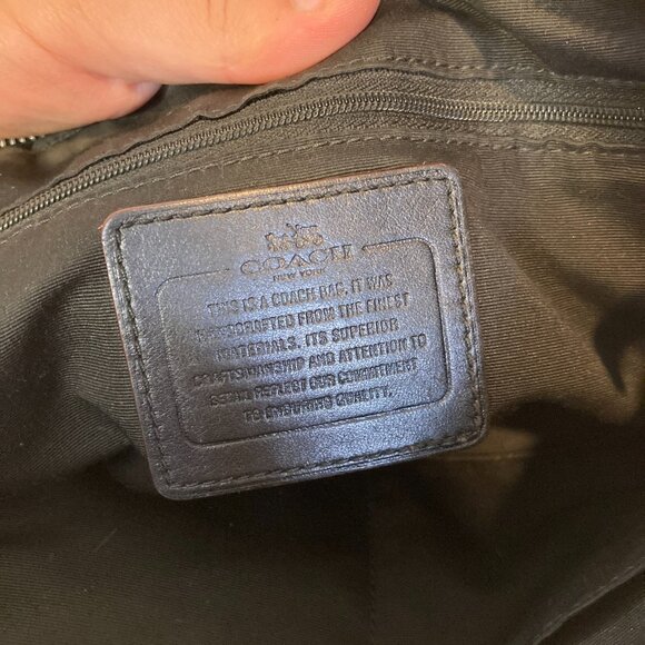 Coach New York Signature Monogram Kelsey Small Shoulder Purse Satchel Bag - Picture 7 of 10